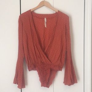Free People Bell Sleeve Top Size XS